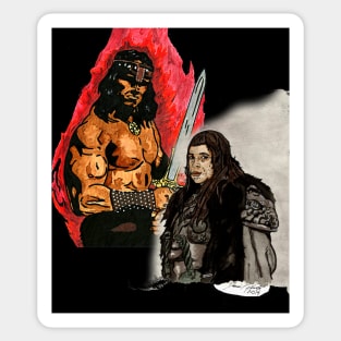 Conan vs Thulsa Doom Sticker